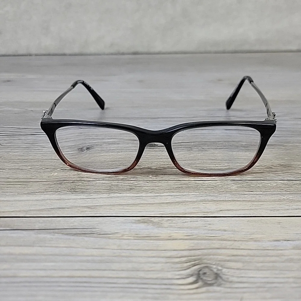 COACH HC6110 5475 Eyeglasses Frames Women Black Amber Glitter Gradient 50-16-140